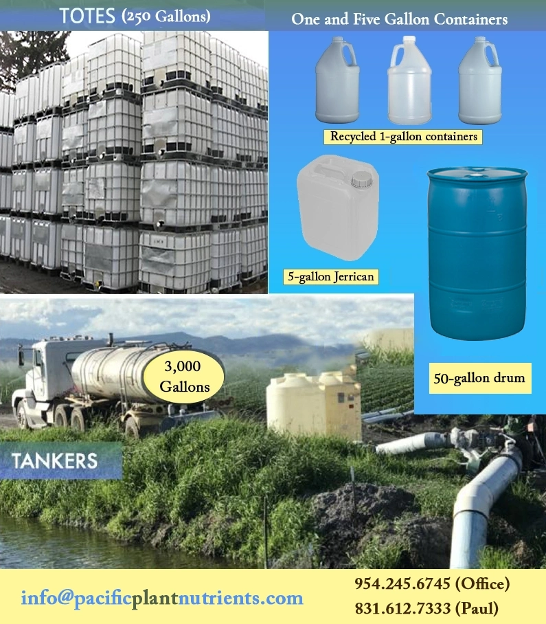 Mineral MAX AG Container sizes Pictorial containers chart
